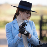 Stella - Women's Silk Lined Star Leather Gloves